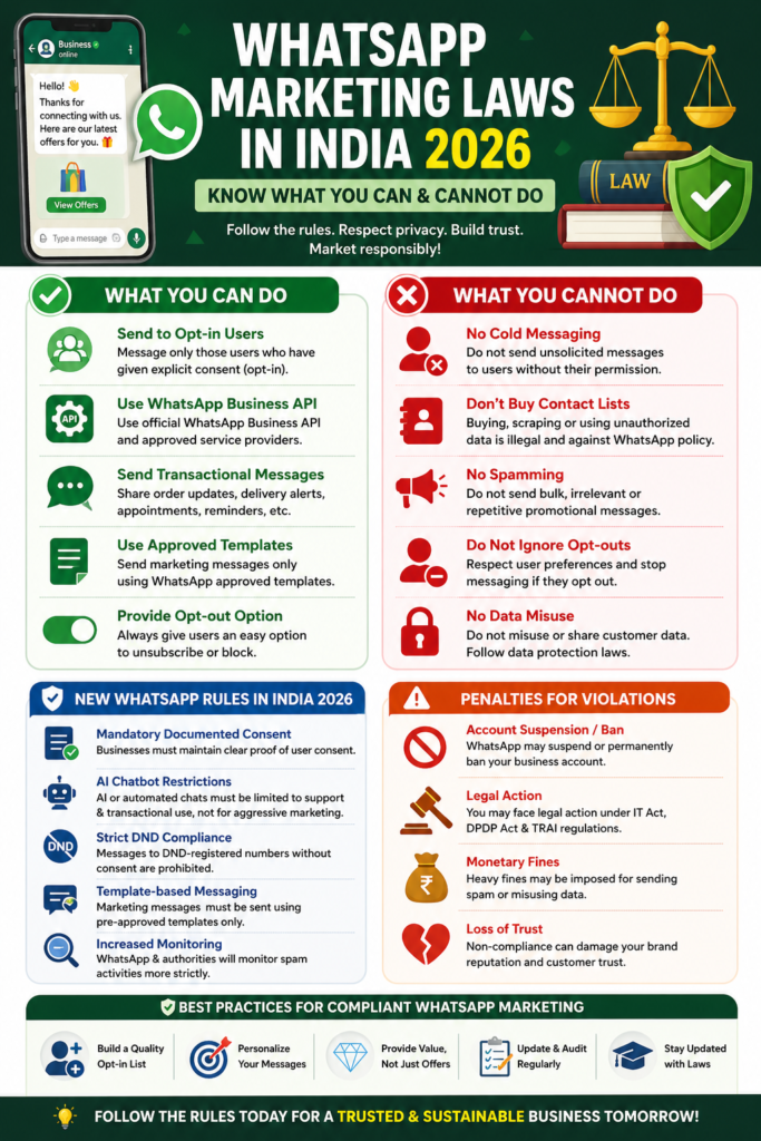 WhatsApp Marketing Laws in India 2026